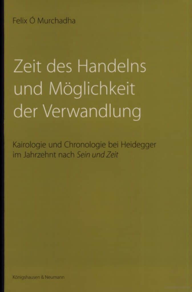 Zeit des Handelns und Möglichkeit der verwandlung. German book cover